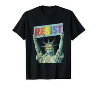 Resistir Estatua Liberty Pride Rainbow Queer Gay CSD LGBTQ Camiseta