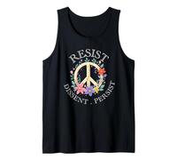 resistir la disidencia persisten mujeres feministas Protesta Paz floral Camiseta sin Mangas