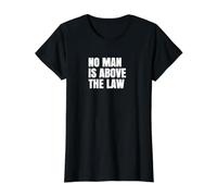 Resistir Ningún Hombre está por Encima de la Ley Justicia Estadounidense Democracia Camiseta gráfica económica, Mujer, Negro, XS