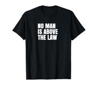 Resistir Ningún Hombre está por Encima de la Ley Justicia Estadounidense Democracia Camiseta gráfica económica, Hombre, Negro, M