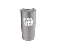 Resistir Ningún hombre está por encima de la ley Justicia estadounidense Democracia Vaso térmico de acero inoxidable de doble pared