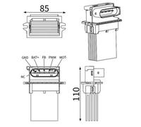 Resistor del regulador del ventilador ABR 179 000S MAHLE para RENAULT CLIO II