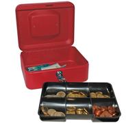 Reskal - Caja de metal (9 x 20 x 16 cm), color rojo