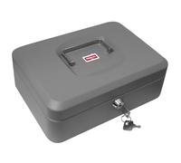 Reskal - Caja para monedas (metal 9 x 20 x 16 cm), color gris
