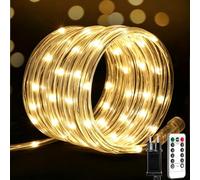 RESNICE Guirnalda de Luces Conectable 50 m 500 LED, 5 x 10 m Luces Tubulares Blanco Cálido, Impermeable, Mando a Distancia, 8 Modos, Jardín Navidad