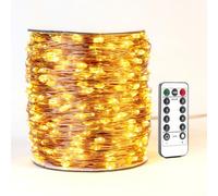 RESNICE Guirnalda de luces LED 60m, 600 LED, de cobre, resistente al agua, exterior, con mando a distancia, flexible, luces de hadas, decoración para Navidad, bodas, jardín y fiestas