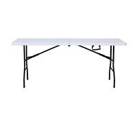 Resol GARBAR Easy Mesa Rectangular Plegable Interior, Exterior 75,5x49,5 | jardín, terraza, balcón, Picnic, Camping, Catering, Eventos, reuniones | diseño, Ligero, Multiusos, Plegable | Blanco