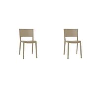 Resol Set de 2 sillas de diseño Spot para Interior, Exterior, jardín - Color Arena