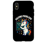 Resolviendo Problemas Matemáticas Unicornio Gráfico Carcasa para iPhone X/XS
