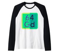 Resonancia magnética del elemento periódico de gadolinio Camiseta Manga Raglan