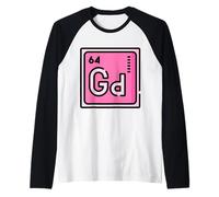 Resonancia magnética del elemento periódico de gadolinio Camiseta Manga Raglan