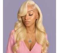 Resore Pelucas de cabello humano 613 con encaje frontal de 200 densidad, 13 x 6 pulgadas, encaje transparente HD completo y grueso, peluca rubia de 22 pulgadas, sin pegamento, prearrancada con