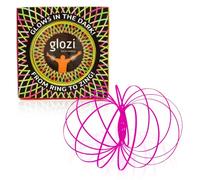 Resorte Cinético Geométrico Glozi, Fácil de Usar - Pulsera 3D - Muelle Juguete para Niños y Adultos (Rosa)