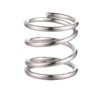 Resorte de compresión de 5 piezas, acero inoxidable 304, 0,6mm x 8mm x 80mm, tono plateado