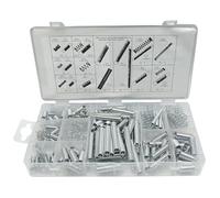 Resorte de extensión 200 piezas/juego 20 tamaños diferentes Resorte de tensión Compresión de acero resistente con caja de almacenamiento Reemplazo para reparación de extensión, tensión, compresión S