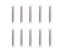 Resorte de extensión de tensión, Extension Spring Stainless Steel Dual Hook 0.5mm Wire 5mm OD 15-50mm Length 10PCS(35mm)