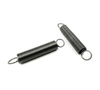 Resorte de extensión de tracción de acero con resorte personalizado de 2 uds con gancho, diámetro de alambre de 2mm * diámetro de salida de 17/18mm * 60/70/80/100/120/150/200mm de longitud(110mm,17mm)
