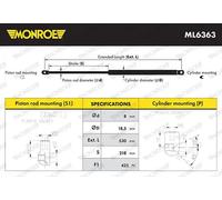 Monroe ML6363 MAXLIFT Gas Spring (Boot)