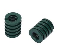 Resorte de Precisión Industrial 25mm OD 12.5mm ID Acero 65MN Carga Pesada 2 Unidades TH25x60mm Alambre Plano Verde
