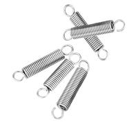 Resorte de tensión con doble gancho, Resortes de extensión doble gancho acero inoxidable, alambre plateado 0,8mm, diámetro exterior, 20-50mm longitud, 5 uds(Length:35mm)