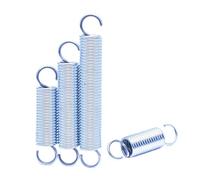 Resorte de tensión con gancho abierto, diámetro exterior 8 mm, longitud 40 mm, resortes de extensión galvanizados, 5 piezas