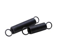 Resorte de tensión de acero de 65 Mn con gancho cerrado, 0.8 mm x 10 mm x 70 mm, resorte de extensión de gancho simple negro, 5 piezas