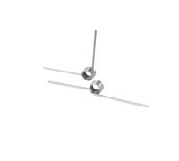 Resorte de torsión de acero inoxidable 304, resorte de rotación a la izquierda en forma de V, Diámetro del alambre 0.6mm Diámetro exterior 6mm Número de espiras 8 vueltas Ángulo 180°, 5piezas