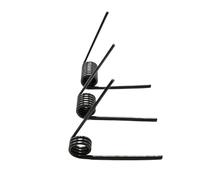 Resorte de torsión, Muelles de torsión mecánicos, alambre 1mm, pies 30mm, diámetro exterior 5-12mm, 60-180 grados, 3-6 bobinas, 10 Uds(120 Degrees 6 Coils,OD 12mm)