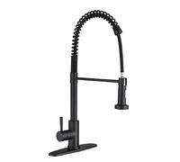 Resorte del grifo fregadero con rociador extraíble y válvula de latón acero inoxidable for fregaderos lavandería barra utilitaria granja Rv