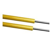 Resorte Gas Capó Motor Capó Delantero Modificado Resortes De Gas Soporte De Elevación Amortiguador Para Mitsubishi Para Outlander 3rd GF GG ZJ ZK ZL 2013-2021(Yellow carbon fiber)