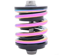 Resorte Ondulado para acero Eje Amortiguador Bici Plata Resorte | Aleación , absorción golpes efectiva, eje para acero para robusto, ondulado, acabado negro mate(Colorful)