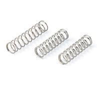 Resortes De Compresión, 0.8mm x 6mm x 90mm, 0.8mm Diámetro del cable, 6mm OD, 90mm Longitud libre, Acero Inoxidable 304, 10 Piezas