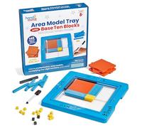 Resources-96980 Learning Resources Bandeja Modelo de área con Bloques Base Diez, 8-10 años, Aprendizaje Visual de multiplicaciones y Valor posicional, Multicolor (96980)