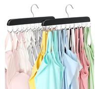 Resovo - Colgador de Sujetadores para Armario, Capacidad de 20 Ganchos, Plegable, de Madera, Ahorra Espacio, Organizador de Armario y Almacenamiento para Dormitorio y apartamento