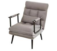 Respaldo ajustable de 5 niveles convertible para adultos, tela de malla extraíble y lavable, ideal para invitados y estudio, gris, 180 x 55 x 52 cm