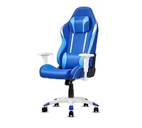 Respaldo alto Estilo de carreras Juegos de cuero regenerado, Oficina de carreras Computadora ergonómica PC Giratorio ajustable, reposacabezas y soporte lumbar Giratorio para deportes electrónicos Cóm