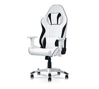 Respaldo alto Estilo de carreras Juegos de cuero regenerado, Oficina de carreras Computadora ergonómica PC Giratorio ajustable, reposacabezas y soporte lumbar Giratorio para deportes electrónicos Cóm