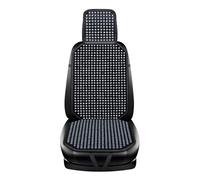 Respaldo Asiento Coche Cojín universal con cuentas de madera for asiento coche, refrescante y transpirable. Base tela antideslizante(Elegant Gray)