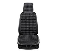 Respaldo Asiento Coche Cojín universal con cuentas de madera for asiento coche, refrescante y transpirable. Base tela antideslizante(Business Black)