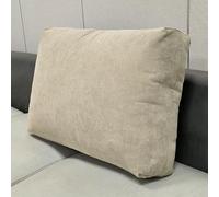 Respaldo Cama con Rectangular & Gruesa Concepción, Cojín Lectura Cama/Almohada de Lectura en Chenilla, Lavable con Cremallera, para Dormitorio, Sala Estar, Tatami, Sofá & Cama(Milk Tea,80 x 50 x 18cm)