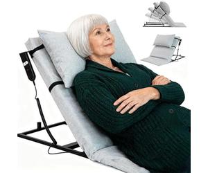 Respaldo de cama eléctrico con reposabrazos, soporte médico ajustable de 2 a 80°, elevador de almohada portátil para cuello, cabeza y soporte lumbar, carga de 300 kg