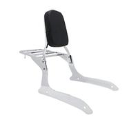 Respaldo de pasajero y portaequipajes portátil compatible con Yamaha XVS1300 XVS1300A Midnight V-Star 2007-2015 (cromo)