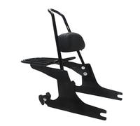 Respaldo del pasajero extraíble Portaequipajes con respaldo de barra Sissy negro para motocicleta desmontable apto para Harley Dyna 2007-2016 Asidero del respaldo con estructura de motocicleta