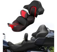 Respaldo Doble para Asiento De Motocicleta para Harley CVO Road King FLHRSE6 2014 Pasajero Y Conductor