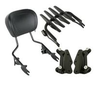 Respaldo para Motocicleta, Barra Sissy Bar, portaequipajes Stealth y Kit de Acoplamiento para Touring Road King Street Glide FLHT FLHR 2009-2013