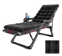Respaldo plegable de gravedad cero con silla de playa acolchada, sillón de masaje Shiatsu, tumbona cómoda de 180°, silla SAN tejida Tissot 4 × 4 (gris) Peso: 300 libras (color: estilo-9) (