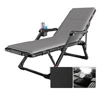 Respaldo plegable de gravedad cero con silla de playa acolchada, sillón de masaje Shiatsu, tumbona cómoda de 180°, silla SAN tejida Tissot 4 × 4 (gris) Peso: 300 libras (color: estilo-9) (