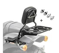 Respaldo Sissy Bar Compatible para Harley Davidson Fat Bob / 114 18-25 R1 Parrilla y Docking Negro