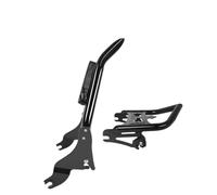 Respaldo Trasero Motocicleta para Touring para Road King para Glide para Street para Electra 2009-2025 Respaldo para Motocicleta Sissy Bar con Portaequipajes(22 Inch Set)