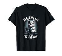 Respawn Me After Feeding Time Cat Retro Camiseta